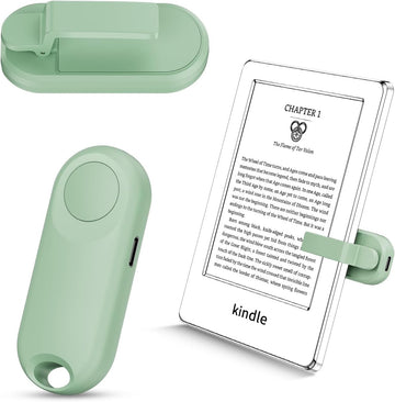 RF Remote Control Page Turner for Kindle Paperwhite Accessories Ipad Reading Kobo Surface Comics/Novels iPhone Tablets Android Taking Photos Camera Video Recording Remote (K1-Green)