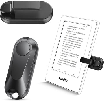 RF Remote Control Page Turner for Kindle Paperwhite Accessories Ipad Reading Kobo Surface Comics/Novels iPhone Tablets Android Taking Photos Camera Video Recording Remote (K2-Black)